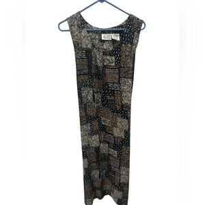 💖Kathie Lee Collection Black and Brown Maxi Dress